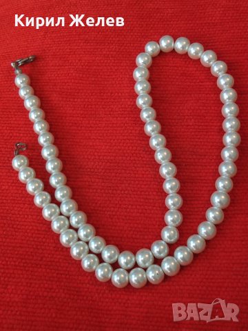 ПЕРЛЕНО ВИНТИДЖ АРТ КОЛИЕ ЧЕШКИ ПЕРЛИ РЕТРО АРТ НУВО СТИЛ БИЖУ 34744, снимка 5 - Колиета, медальони, синджири - 39179915