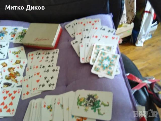 Patience маркови карти нови 2 чифта по 55карти малки 67х45мм, снимка 4 - Карти за игра - 47307978
