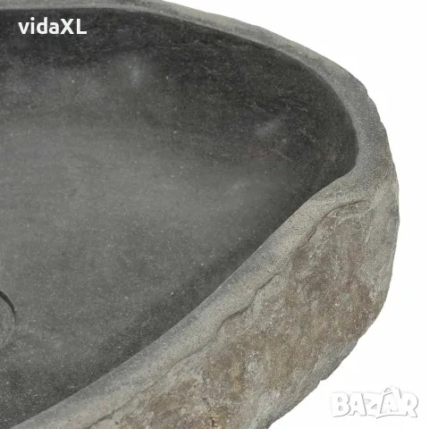 vidaXL Мивка от речен камък, овална, (45-53)x(34-41) см, снимка 6 - Мивки - 56146075