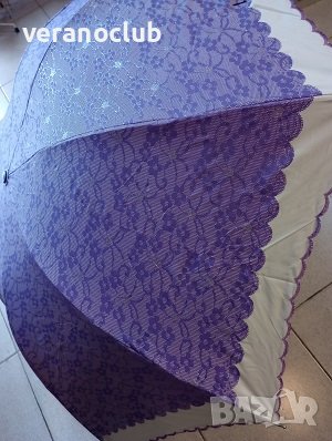 Чадър за дъжд Дантела Екзотика Лилав, снимка 3 - Други - 41491752