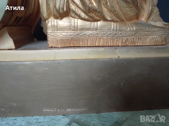 каминен часовник 43/29 см, снимка 6 - Антикварни и старинни предмети - 48702214