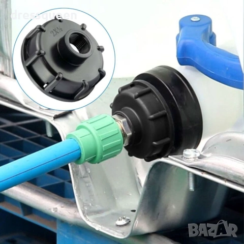 4904 Универсална капачка преходник за евробидон 1000 л, S60x6 резба, снимка 4 - Други стоки за дома - 53638163