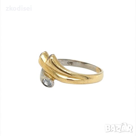 Златен дамски пръстен 2,81гр. размер:55 14кр. проба:585 модел:21966-2, снимка 2 - Пръстени - 44393216