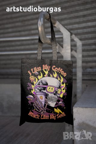 Памучна чанта с печат, снимка 3 - Чанти - 41357940