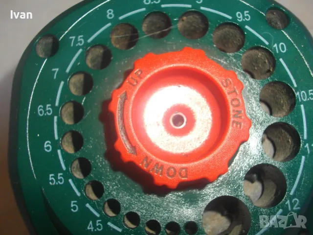 Електрическа немска 2019г. машина ТОЧИЛО ЗА ЗАТОЧВАНЕ НА БУРГИИ ДО Ф13ММ Голямо Parkside PBSG 95 C4., снимка 6 - Други инструменти - 47601649