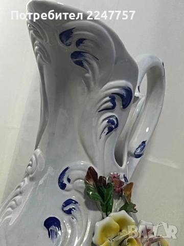 Ваза/ Кана Capodimonte , снимка 4 - Антикварни и старинни предмети - 52901782