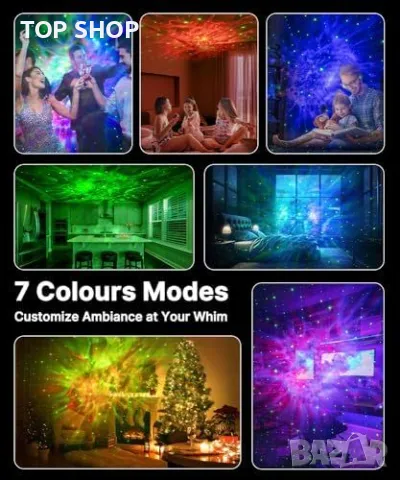 Нов Астронавт Проектор за Звезди и Небула - Уникална Декорация и Осветление, снимка 7 - Лампи за стена - 49654735