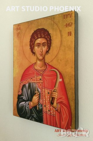 Икона на Свети Трифон icona Sveti Trifon, снимка 3 - Икони - 16946493