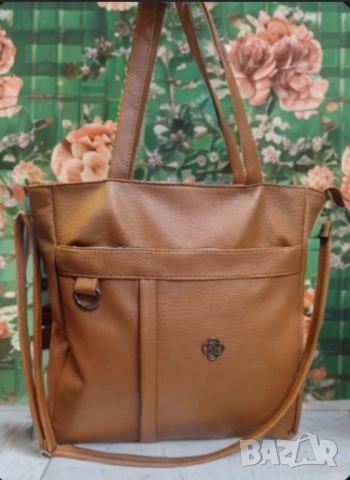 Шикозна дамска чанта от естествена кожа, снимка 6 - Чанти - 52131086