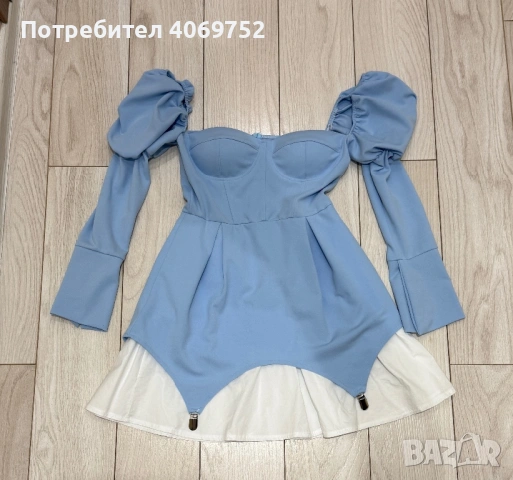 Дамска рокля в синьо М/Л размер