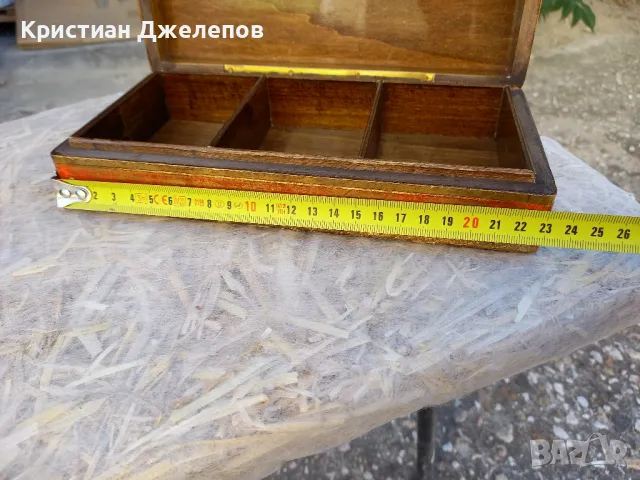 Старинна дървена кутия, снимка 6 - Антикварни и старинни предмети - 47472453