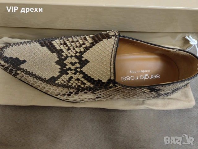 Мъжки обувки Sergio Rossi Piton Змийска кожа, снимка 2 - Ежедневни обувки - 52687818