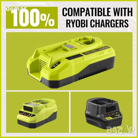 5.0Ah 18V P108 Li-ion батерия, за електрически инструменти Ryobi P108 P104 P105 P106 P107, снимка 5 - Други инструменти - 50779446