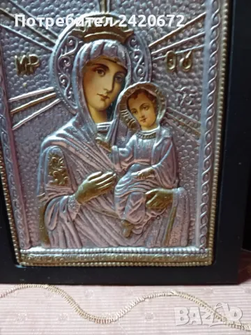 Дева Мария с  младенеца -икона, снимка 1