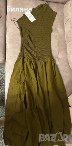 Нова рокля Зара- Л размер, снимка 2 - Рокли - 52969556