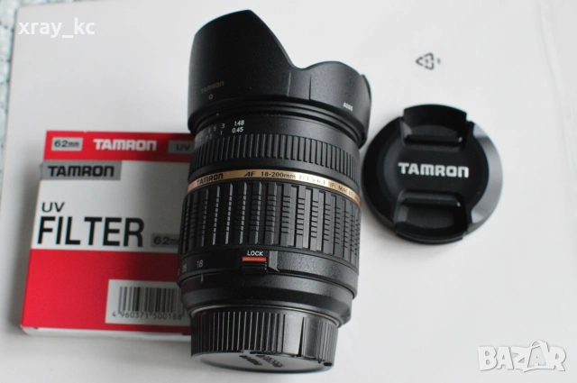 🔥 TAMRON 18-200mm f/3.5-6.3 Di II (IF Macro) 62mm + UV + HOOD – ЛЕК СУПЕР ЗУУМ! 🔥