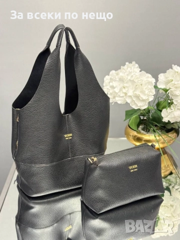 Guess Комплект Дамска Чанта С Несесер Гес - Налични Различни Цветове Код E972, снимка 3 - Чанти - 52111085