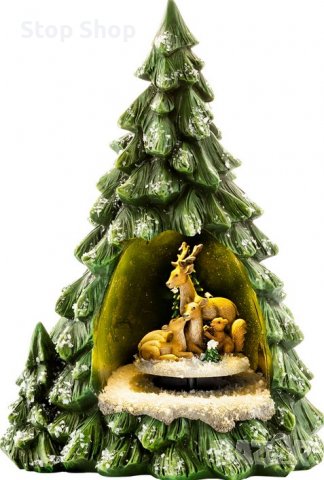 Музикална кутия "Коледна елха" с осветление" коледна декорация, снимка 2 - Декорация за дома - 38718305