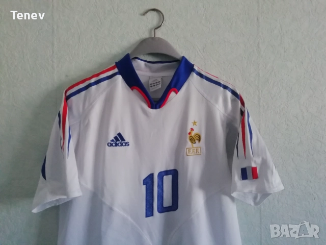 France Zidane Adidas оригинална тениска фланелка Зидан Франция , снимка 4 - Тениски - 52940312