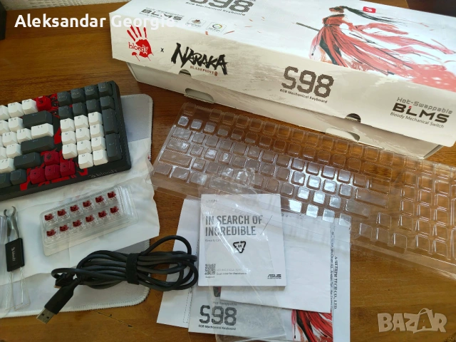 Механична клавиетура Bloody Naraka S98, снимка 2 - Клавиатури и мишки - 53656150