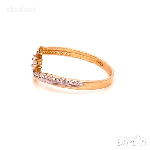 Златен дамски пръстен 1,42гр. 14кр. проба:585 размер:58 модел:36927-1, снимка 3 - Пръстени - 53383693