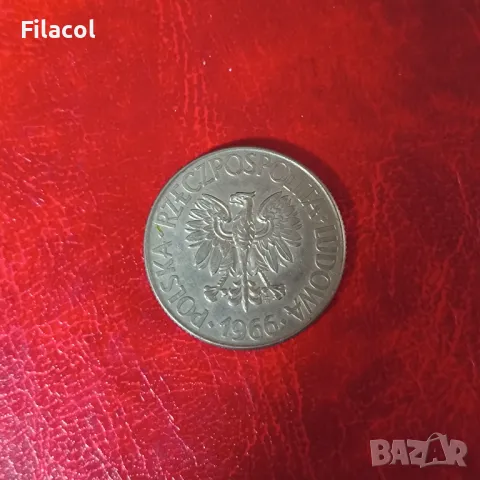 Полша 10 злоти 1966 година, снимка 2 - Нумизматика и бонистика - 50418639