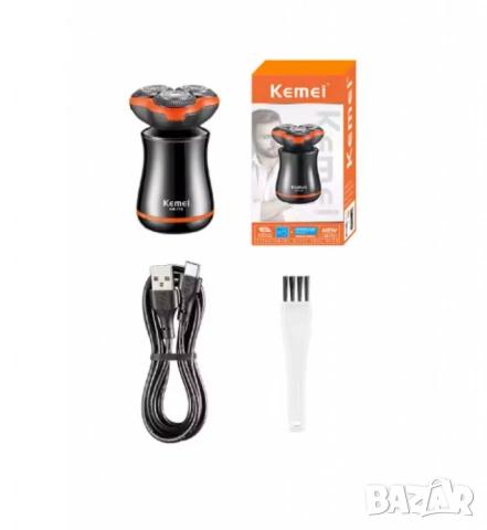 Акумулаторна електрическа самобръсначка, KM-776, Водоустойчива, снимка 3 - Електрически самобръсначки - 53045196