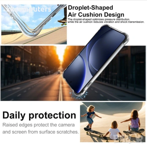 Защитен Калъф IMAK за Oppo Find X9 5G - TPU, 4-ъглова защита, Вкл. Протектор - Прозрачен, снимка 3 - Калъфи, кейсове - 53412284