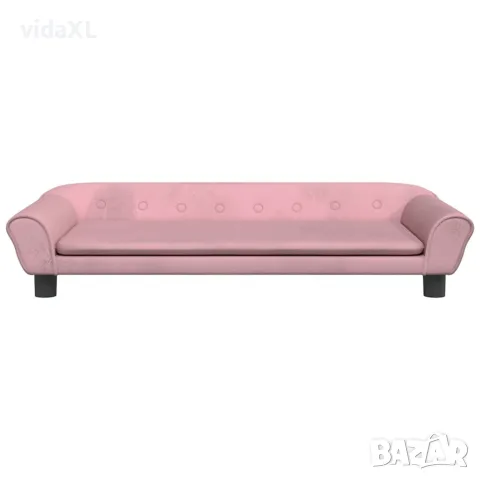 vidaXL Кучешко легло розово 100x50x21 см кадифе, снимка 3 - За кучета - 56146325