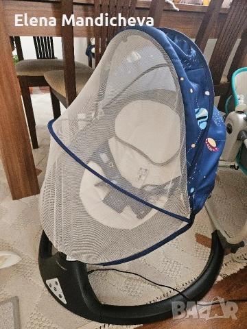 Бебешка електрическа люлка little bird Защитна мрежа Bluetooth връзка дистанционно управление USB, снимка 4 - Електрически играчки - 53465550
