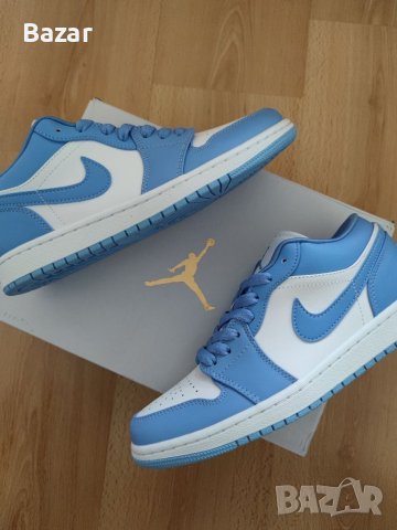 Nike Air Jordan 1 Low UNC Blue Сини Бели Обувки Маратонки Размер 40 Нови Оригинални Обувки Найк, снимка 8 - Маратонки - 40312788