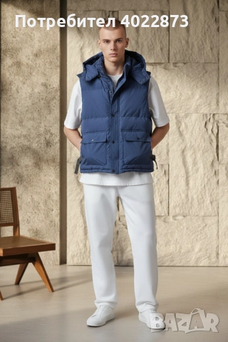 Мъжки Син Карго Елек , снимка 3 - Спортни дрехи, екипи - 51917729
