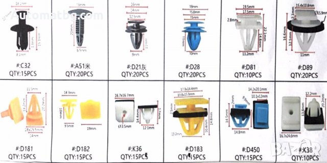 Комплект щипки Automat, За кори , Щипки, Кутия, 180 бр, снимка 2 - Аксесоари и консумативи - 36016439