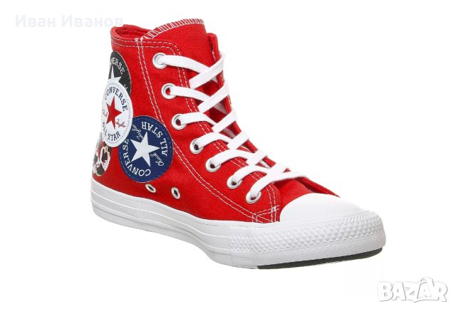 кецове Converse All Star Hi Univeristy Red Black Rush Blue Multi Logo  номер 45 , снимка 4 - Кецове - 40940586