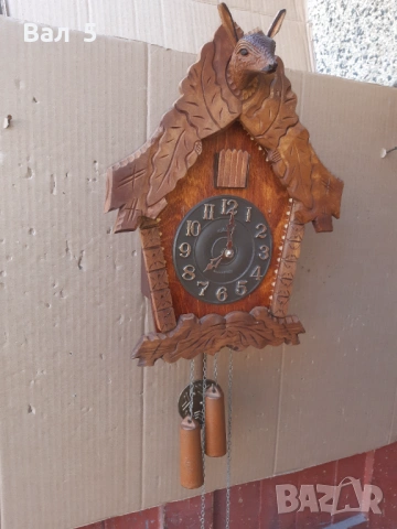 Стенен часовник с кукувица МАЯК - РЯДЪК , ДЪРВЕН, снимка 4 - Антикварни и старинни предмети - 53813719