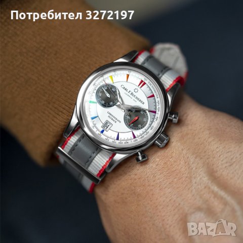 Carl F. Bucherer кварцов часовниk,водоусточив,дата,хронограф, снимка 8 - Мъжки - 41798561