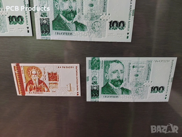 3Д магнит банкнота 1лев и 100лева