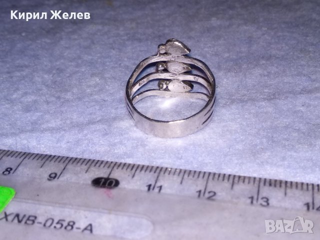 АЖУРЕН ЕМАЙЛИРАН ФЕШЪН СРЕБЪРЕН ПРЪСТЕН СРЕБРО 925 ДИЗАЙНЕРСКО АРТ БИЖУ 38436, снимка 10 - Пръстени - 41388974