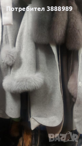 Продавам палта от алпака с яка от естествен косъм , снимка 2 - Палта, манта - 44713822