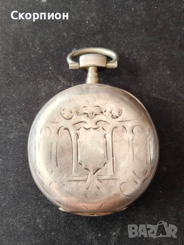 Швейцарски СРЕБЪРЕН джобен часовник 1900г. с ключе - 10 РУБИНА ПРОМОЦИЯ, снимка 14 - Джобни - 48835206