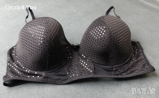 85C Cottelli Collection страхотен черен сутиен на лъскави точки, снимка 2 - Бельо - 41191881