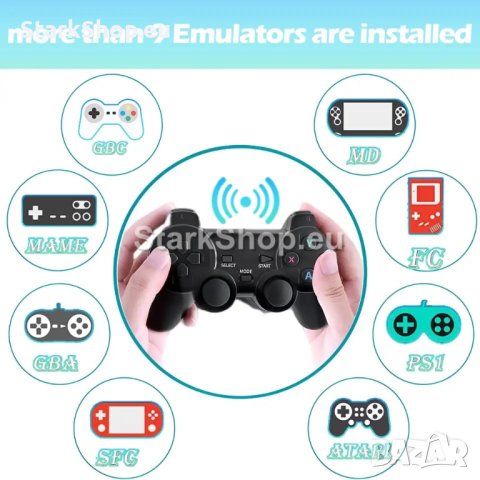  4K Ретро Конзола с HDMI, безжични джойстици и над 10 000 игри, снимка 4 - Друга електроника - 41370567