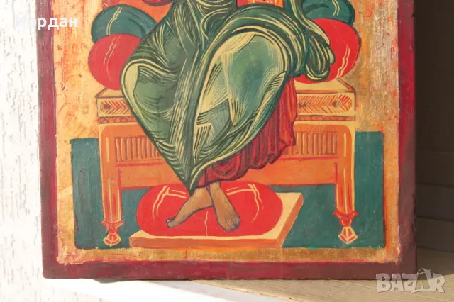 Стара икона ''Христос Пантократор'', снимка 8 - Антикварни и старинни предмети - 47805270