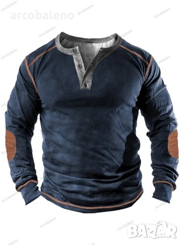 Мъжка плътна блуза с дълъг ръкав, 5цвята - 023  , снимка 3 - Блузи - 42542150