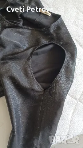 страхотна модерна маркова черна рокля размер L, снимка 4 - Рокли - 48016994