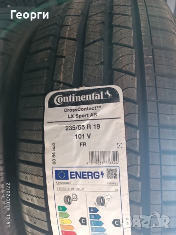 4бр.всесезонни гуми 235/55/19 Continental, снимка 2 - Гуми и джанти - 53672425