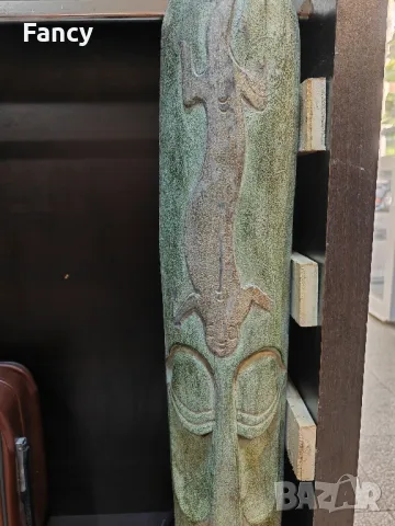 Голяма африканска маска, снимка 7 - Антикварни и старинни предмети - 47342575