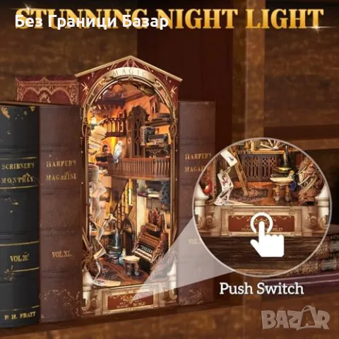 Нова DIY Миниатюрна Къщичка с LED Светлини - Подарък за Творци декор, снимка 4 - Други - 47370779