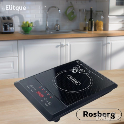 Котлон индукционен Rosberg, 2000W, LED екран, 8степени, бр. 1 Черна керамична плоча, 2 ГОДИНИ ГАРАНЦ, снимка 4 - Друга електроника - 52832154