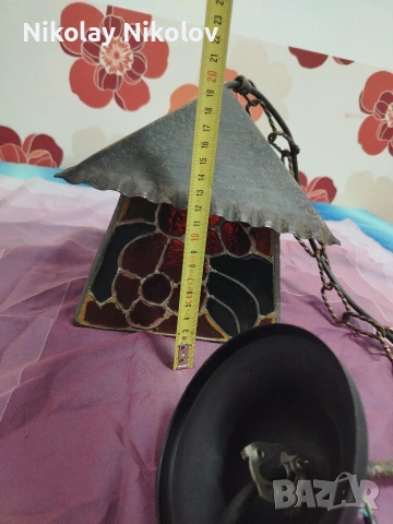 лампа за таван стил "Тифани" , снимка 10 - Настолни лампи - 53480103